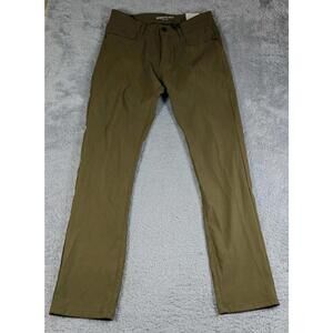 Kenneth Cole Tech Pants Mens 4way Stretch  Slim Fit Fatigue Green Sz 30x30 NWT
